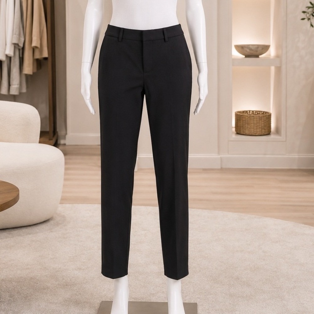 Uniqlo Women Pants Black Stretch Slim Professional Trousers Size 10